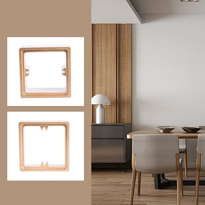 

Single Socket Spacer Electrical Outlet Box Extender Single Gang Box Extender Square Spacer for Living Room School Office M4YD