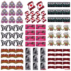 10PCS Wholesale Punk Embroidered Patch Iron On Patches For Clothing thermoadhesive Patches On Clothes Jacket Sewing Stickers DIY