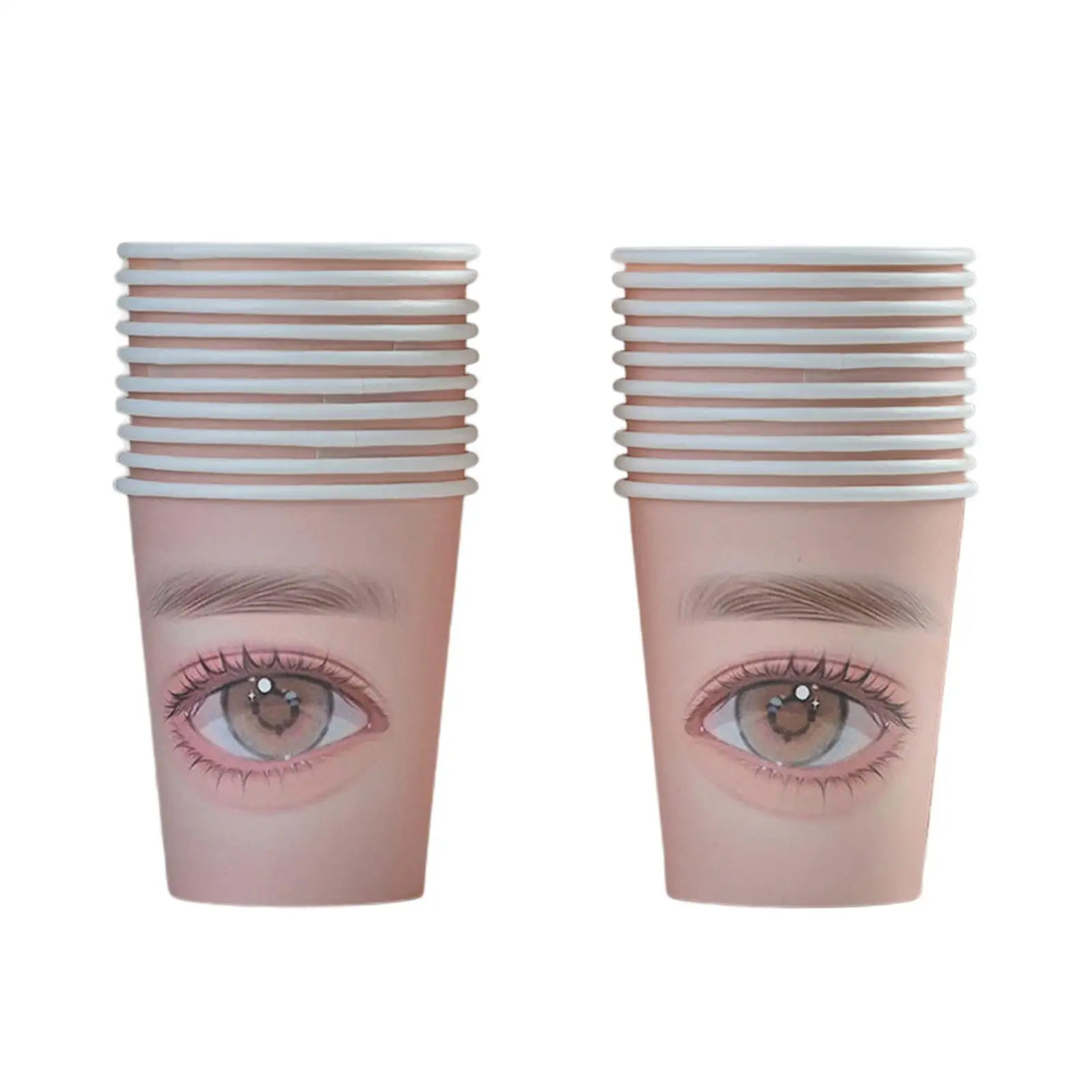 20 Pieces Eyelash Practice Paper Cup Multifunction Makeup for Beginner Practice Tool