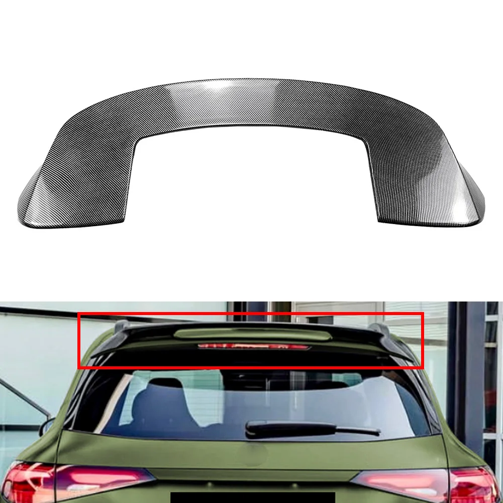 Trunk Lip Wing Lip Rear Window Roof Spoiler 1 Pc For Mercedes Benz GLCClass X254 23-24 (After June 2023) ABS Carbon Fiber Black