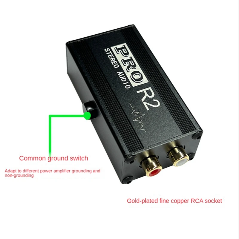 Ground Loop Audio Isolator Audio Noise Filter RCA Noise Suppressor Isolator Audio Signal Noise Reducer For PC