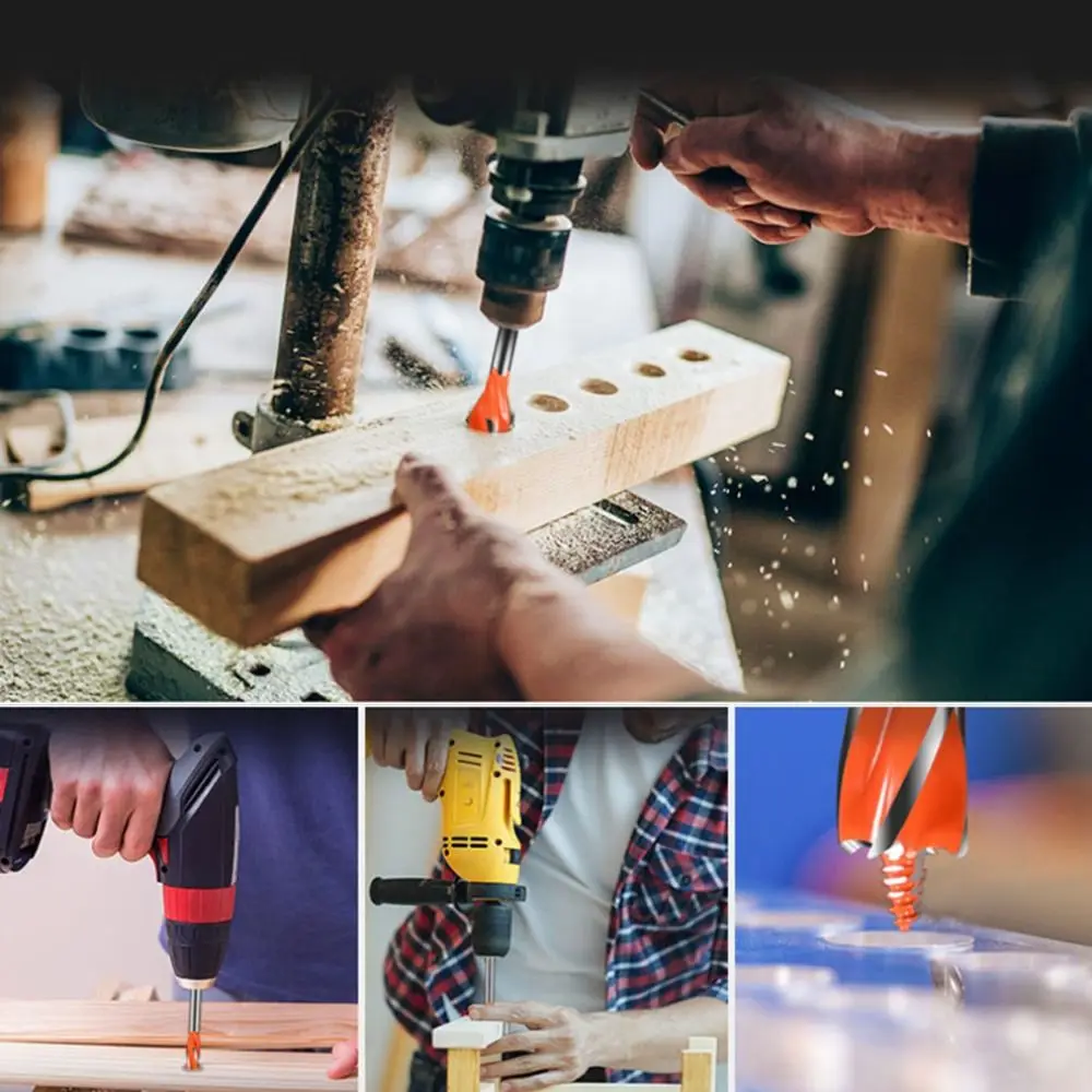 목재 커터 트위스트 드릴 비트, 육각 생크 목재 구멍 커터, 4 플루트 오거 목수 드릴 비트, 코어 드릴 비트, 10-25mm