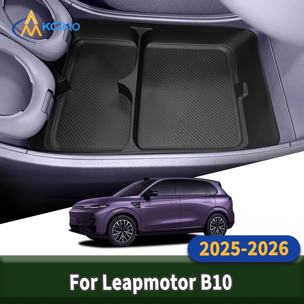 

Black TPE Center Control Lower Storage Tray for Leapmotor B10 2025-2026 Stowing Tidying Wear-Resistant Auto Interior Organizer