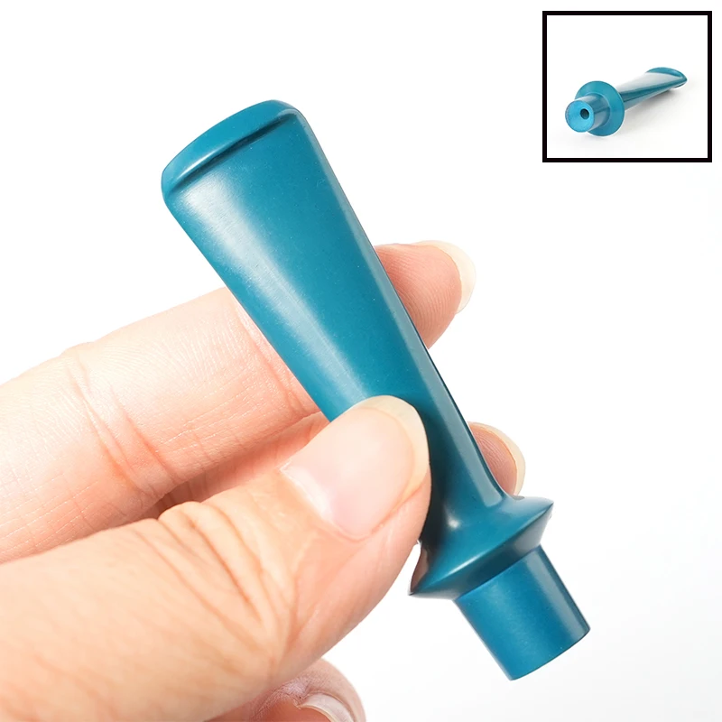 

MUXIANG vulcanized rubber pipe mouthpiece military insert design 3mm pipe channel suitable for 10mm-17.6mm tobacco pipe tenon