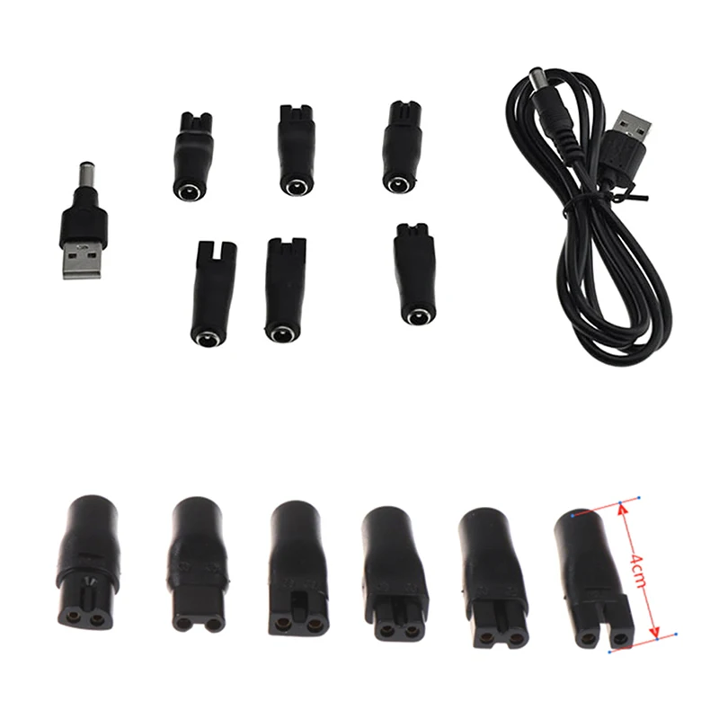 

8pcs/Set Power Cord 5V Replacement Charger USB Adapter for All Kinds of Electric Hair Clippers