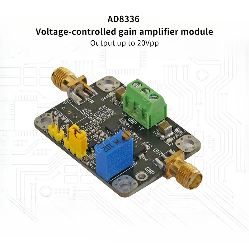 

AD8336 Модуль усилителя с регулируемым напряжением/VGA, управление ручным управлением/программой, регулировка динамического усиления 60 дБ