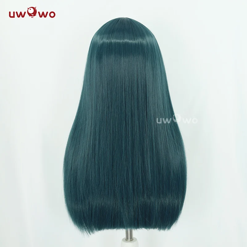 UWOWO Maomao 댄스 원피스 코스프레 가발, 긴 다크 그린 가발, 애니메이션 아포테케리 일기, 80cm