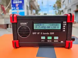 New USDX USDR HF QRP SDR Transceiver SSB/CW Transceiver 8-Band 5W DSP SDR Black Shell With Handheld Mic Rechargable Battery