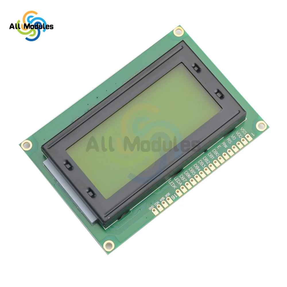 Imagem -03 - Módulo de Exibição Lcd para Arduino Lcm Azul ou Amarelo Blacklight Personagem 16x4 5v 1604lcd