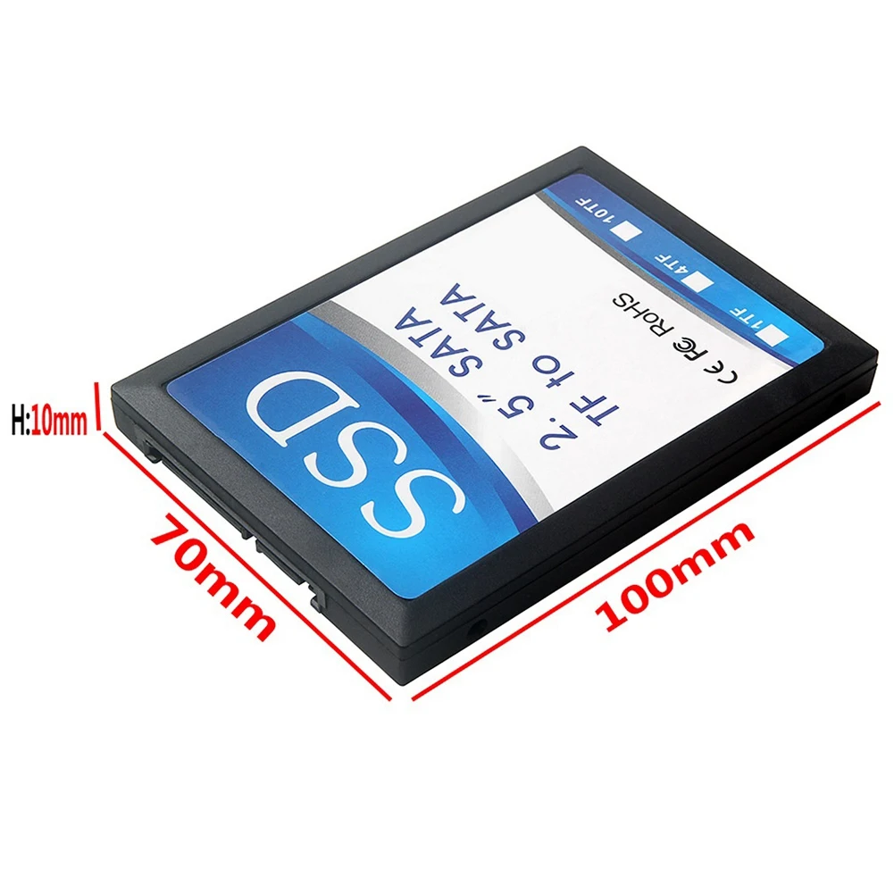 2.5 Inch 4 TF to SATA Adapter Card, Self-Made SSD Solid State Drive, For Micro-SD to SATA Group RAID