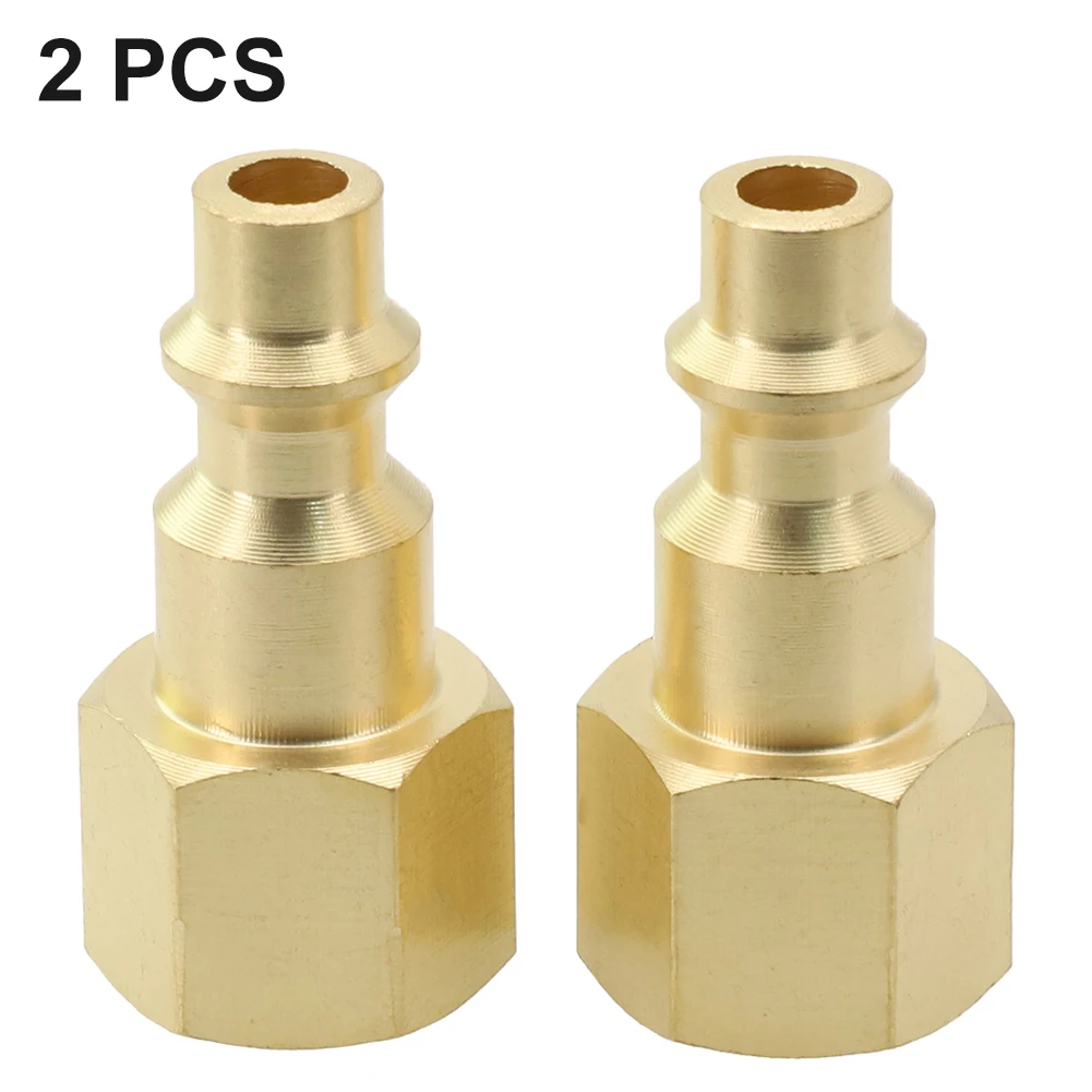 New Quick Connector Durability Nickel Plated Quick Release Fittings Simple To Use Disconnected 2pcs 41mm Length