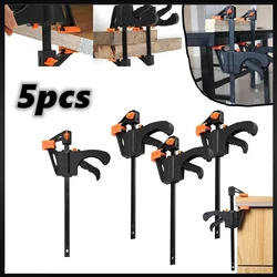 5Pcs barra di lavoro per la lavorazione del legno 4 pollici Mini F morsetto Clip Set duro rapido a cricchetto Clip di rilascio carpenteria strumento manuale fai da te