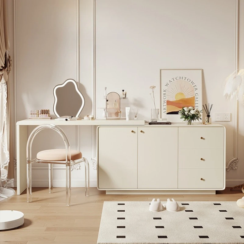 

Французский кремовый макияж Vaniti, уголок из цельного дерева, большая емкость, косметический столик, простая мебель для спальни, Ban Trang DiemYS40CC