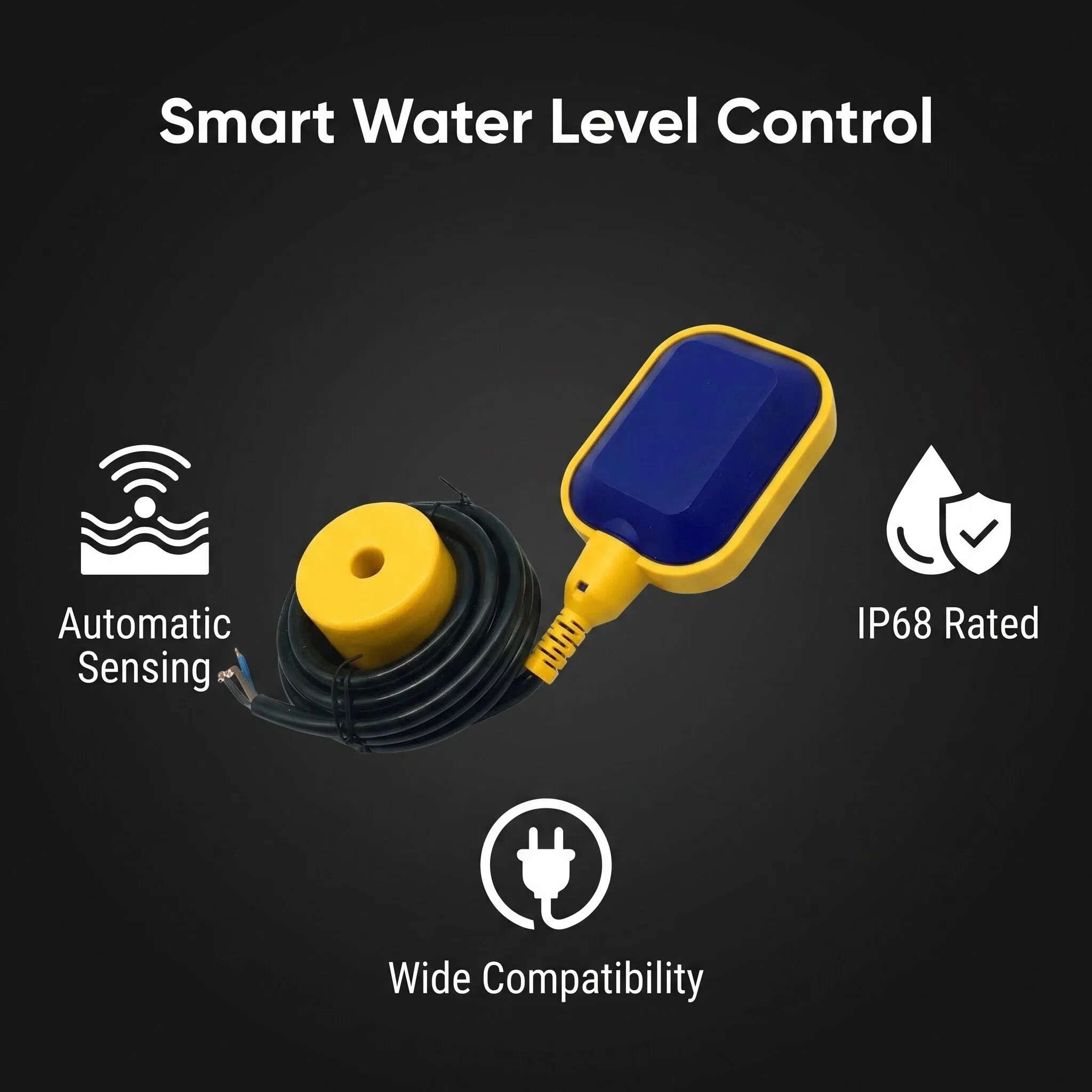 1PC M15-2 M15-3 M15-4 M15-5 Cable Controller Float Switch Liquid Fluid Water Level Float Switch Controller Contactor Sensor