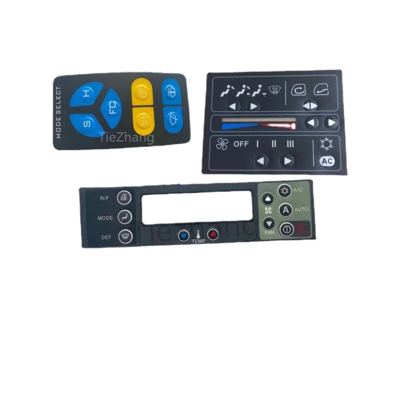 

Excavator parts kobelco 60SR SK200 210 220 230 250-6E-3-5-6-8 Instrument Air Conditioning Button Sticker display LCD