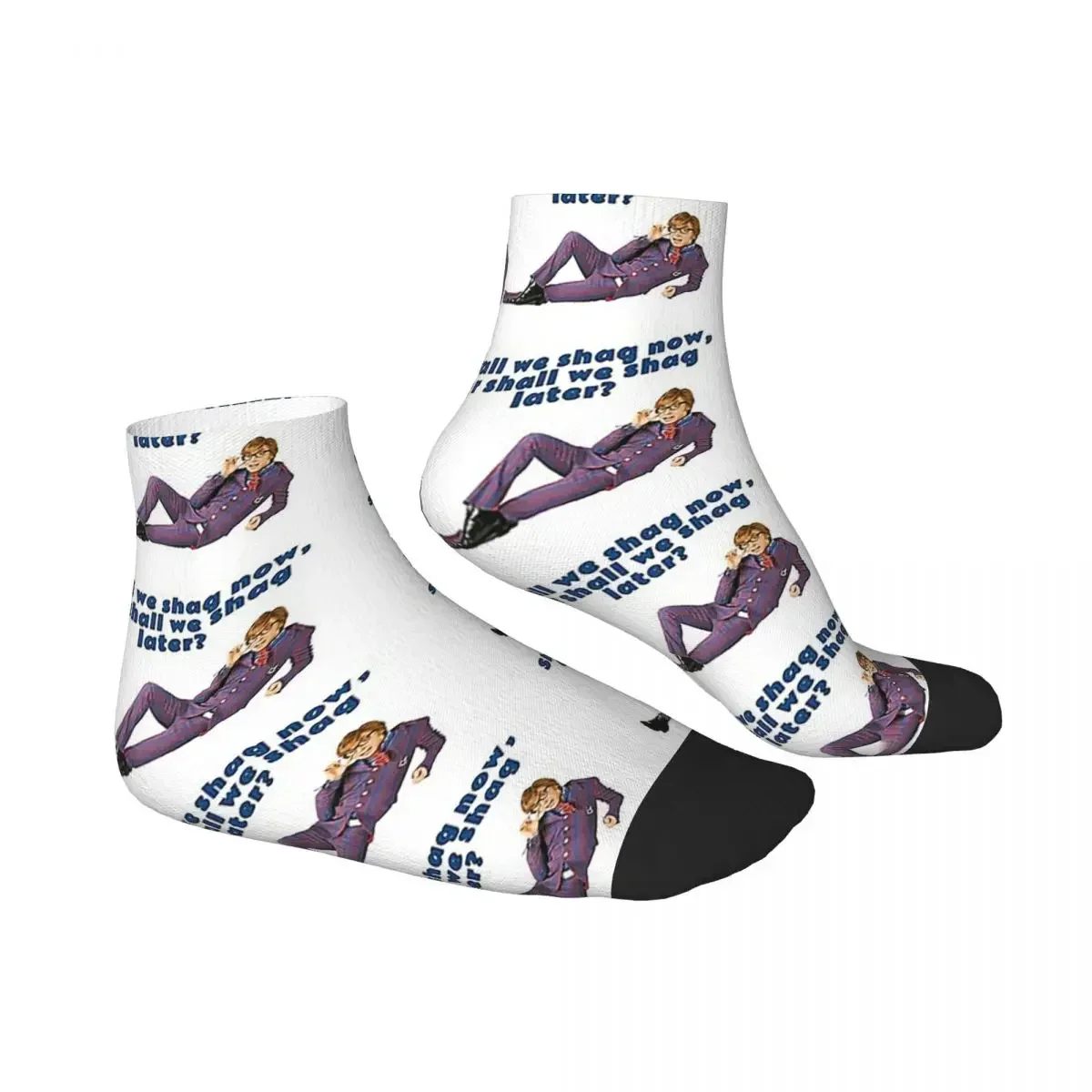 Austin Powers Socks Harajuku Super Soft Stockings All Season Socks Accessories for Man's Woman's Birthday Present