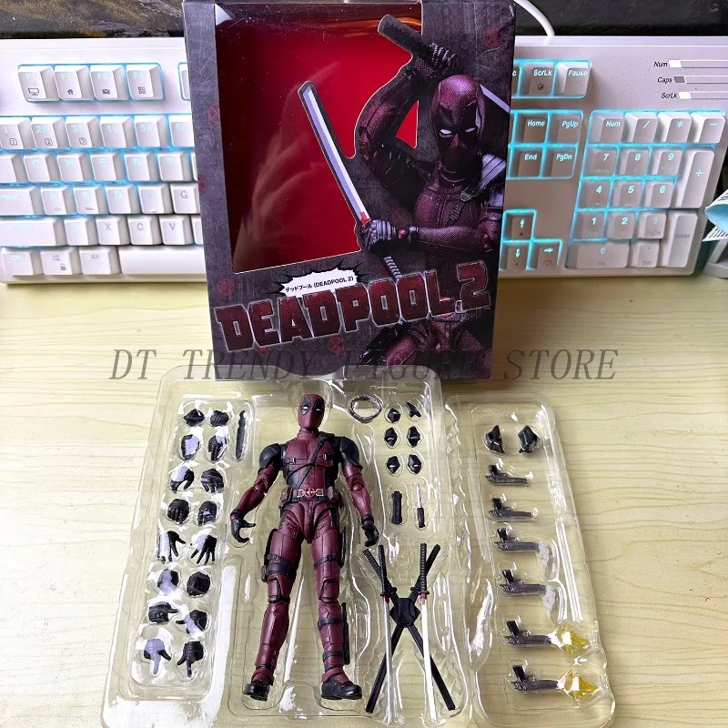 16cm Marvel Shf Deadpool Action Figure PVC Movable KO Deadpool Action Figure Doll Collection Model Ornament Toy For Childs Gifts