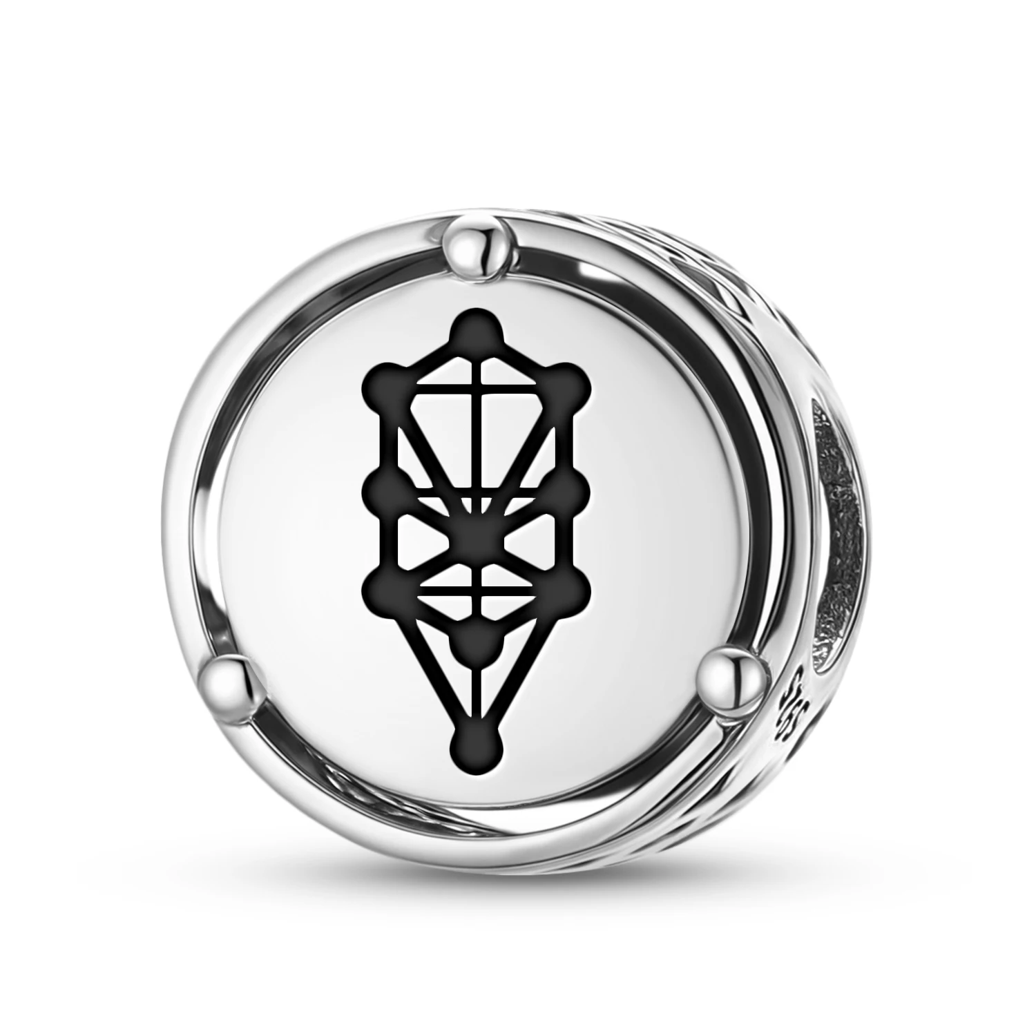 

Sacred Geometry Tree of Life Sephiroth 925 Sterling Silver Symbol Charm Fit Original Bracelet Diy Jewelry Accessories
