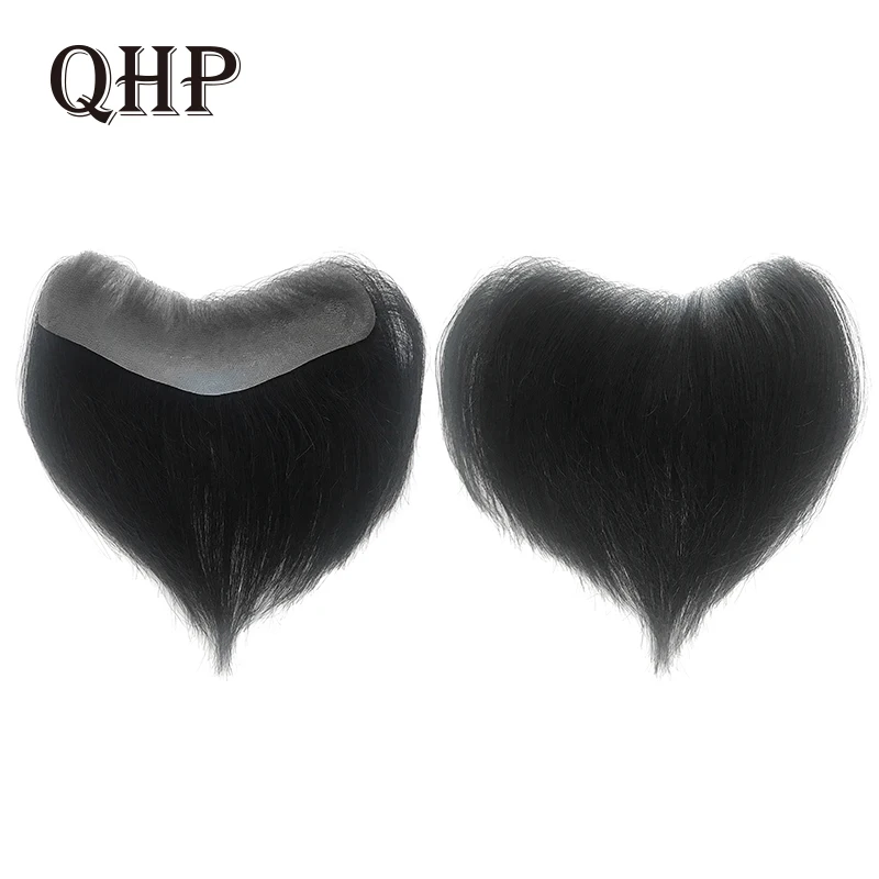 Men Toupee Front Hairine 100% Human Hair Replacement System  Natural Men\'s Capillary Prothesis Invisible Wig Man 6\