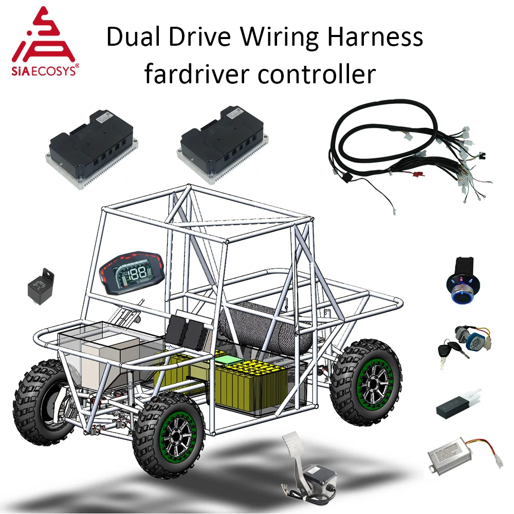 Dual Drive Wiring Harness Plug and Play Directly for Fardriver Controller Votol Controller 4 Wheel Electric Vehicle Compatible