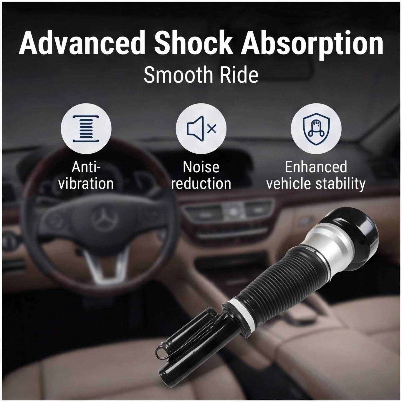 Front Airmatic Strut For Mercedes Benz S-Class W221 S350 S400 S550 Air Suspension Shock Absorder 2213209313 2213204913 - view 5
