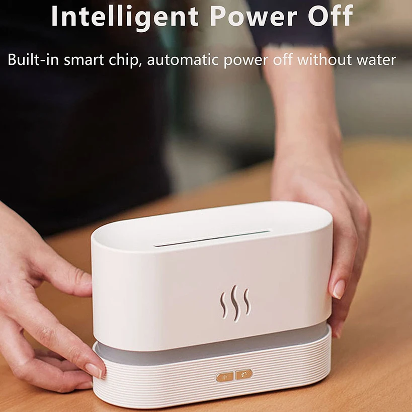 مرطب هواء لهب وناشر روائح ، USB ، زيوت أساسية ، علاج بالروائح العطرية ، صانعة ضباب ، منزل ، مكتب ، غرفة نوم ، 7 ألوان ،