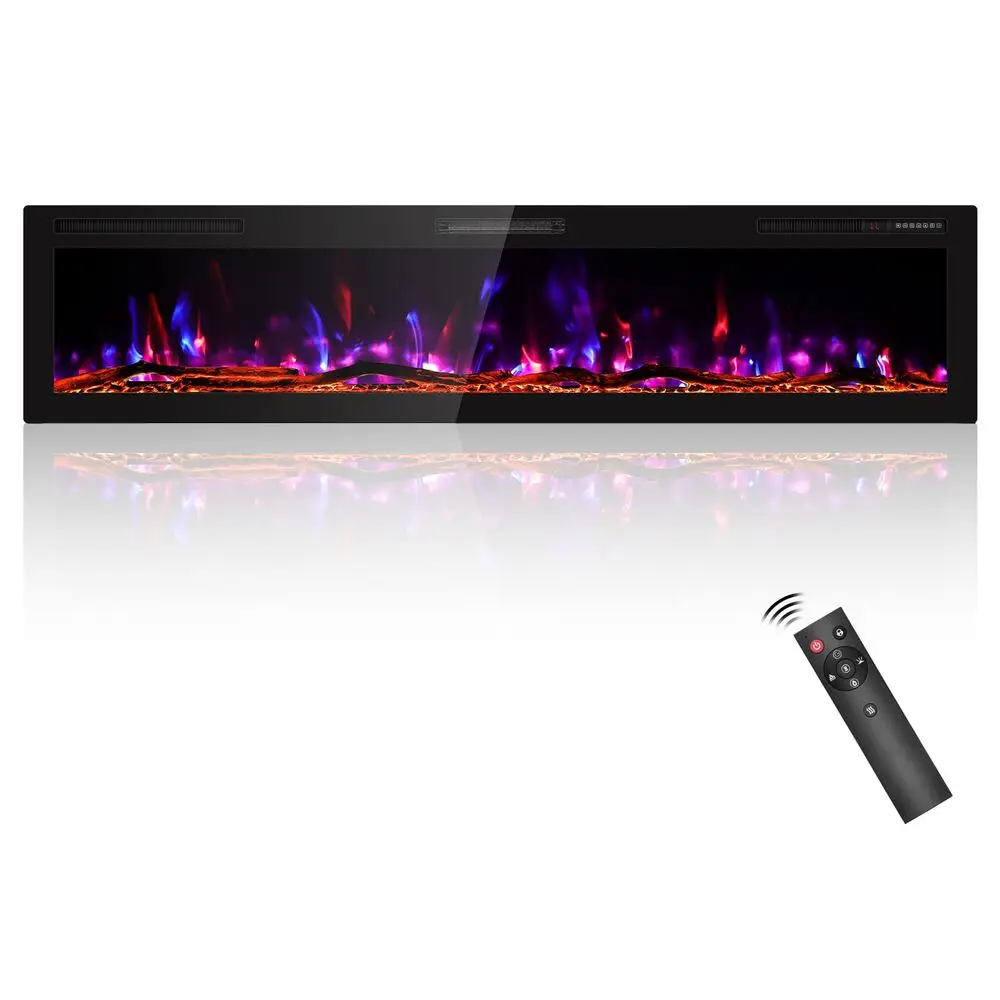 

80 inch Wide Screen Electric FireplaceWall Fireplace for Living RoomFireplace Inserts Wall Mounted with Remote Control, Timer,