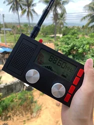 Saf7751 Fm Sw Am Radio-Ontvanger Vervangt Tef6686 + Oplaadbare 10000Mah Batterij + 3d Print Case Ondersteuning Twee Antenne