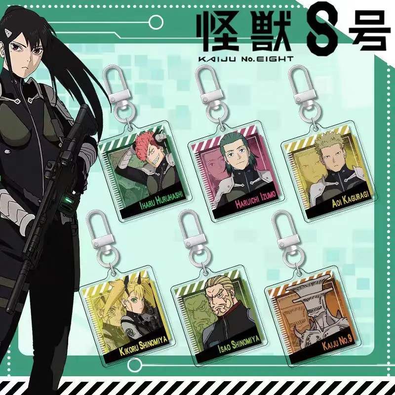 Kaiju No.8 Kafka Hibino Mina Ashiro Anime 2D Cartoon-Muster Acryl-Anhänger Persönlicher Schlüsselanhänger Studenten-Rucksack-Accessoire – Detail 2