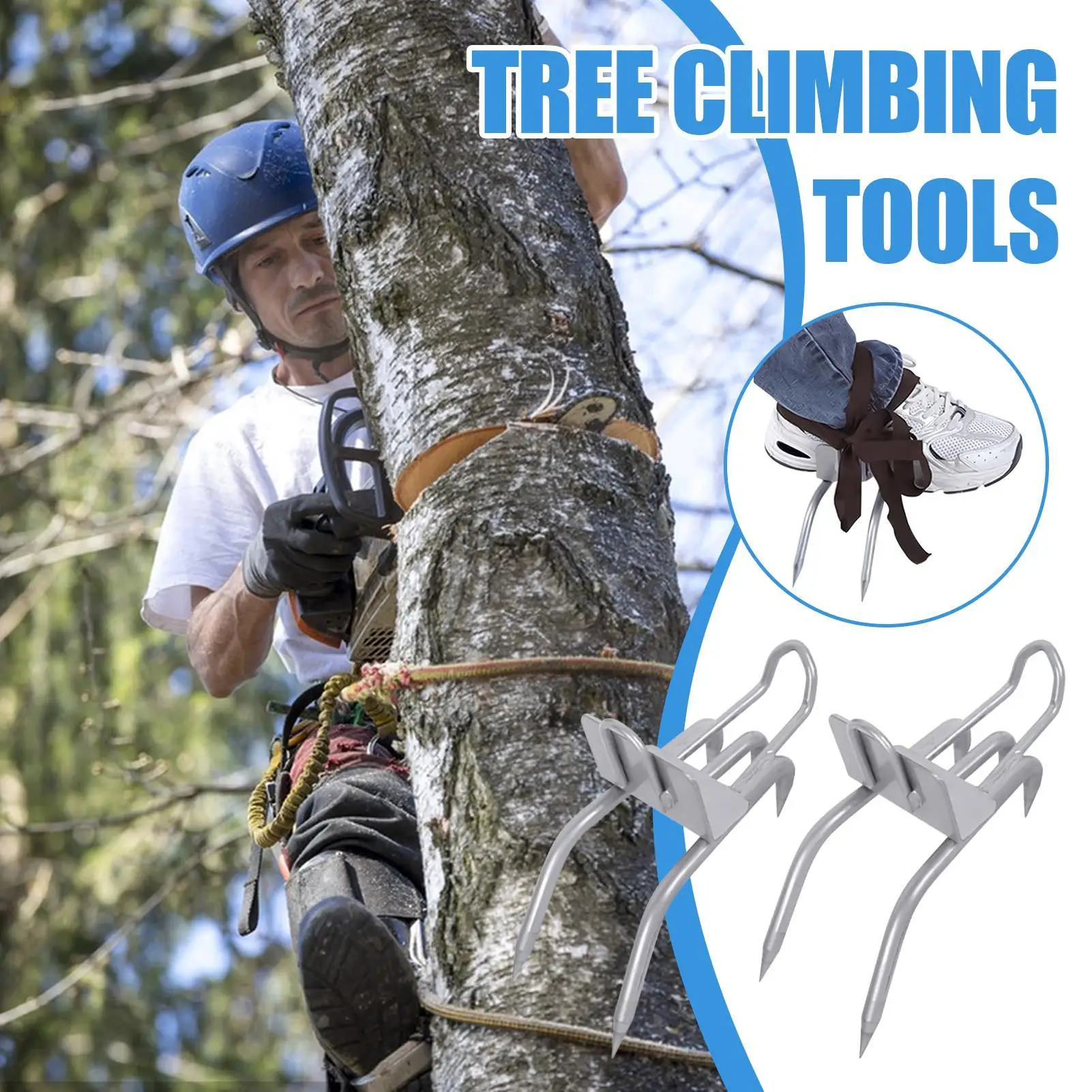 

Tree Climbing Shoes Set Pole Climbing Cat Claw Shoes Set Safety Tools With 2 Straps For Adults Professionals Outdoor Activities