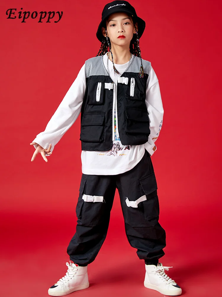 صدرية عصرية للأطفال جميلة للفتيات ، بدلة هيب هوب للأولاد ، ملابس عصرية على الموضة