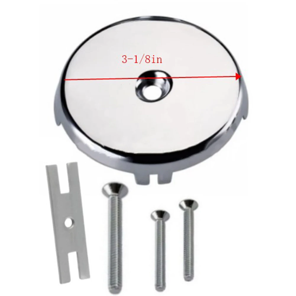 1set Bathtub Sink-Plug Panel Screws Installation Tool Kit Single Hole Bathtub Drain Overflow Panel Household Tools Spare Parts
