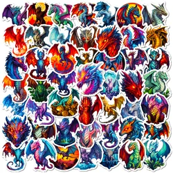 10/25/50pcs Fire Dragon Wings Stickers for DIY Suitcase Water Bottle Phone Guitar Laptop Car Motorcycle Skateboard Kids Decals