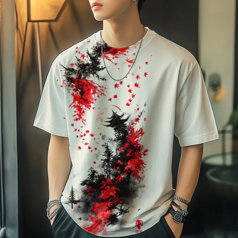 Trendy Japanese Samurai Graphic T Shirts For Men Summer Fashion Streetwear 3D Printed T-shirts Cool Oversized Harajuku Tees Tops