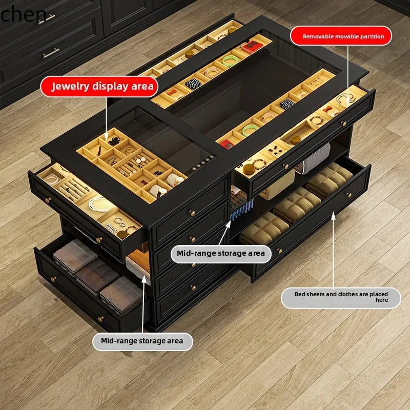 

B1 cloakroom Nakajima cabinet jewelry display retro storage chest integrated island Taiwan high-end jewelry
