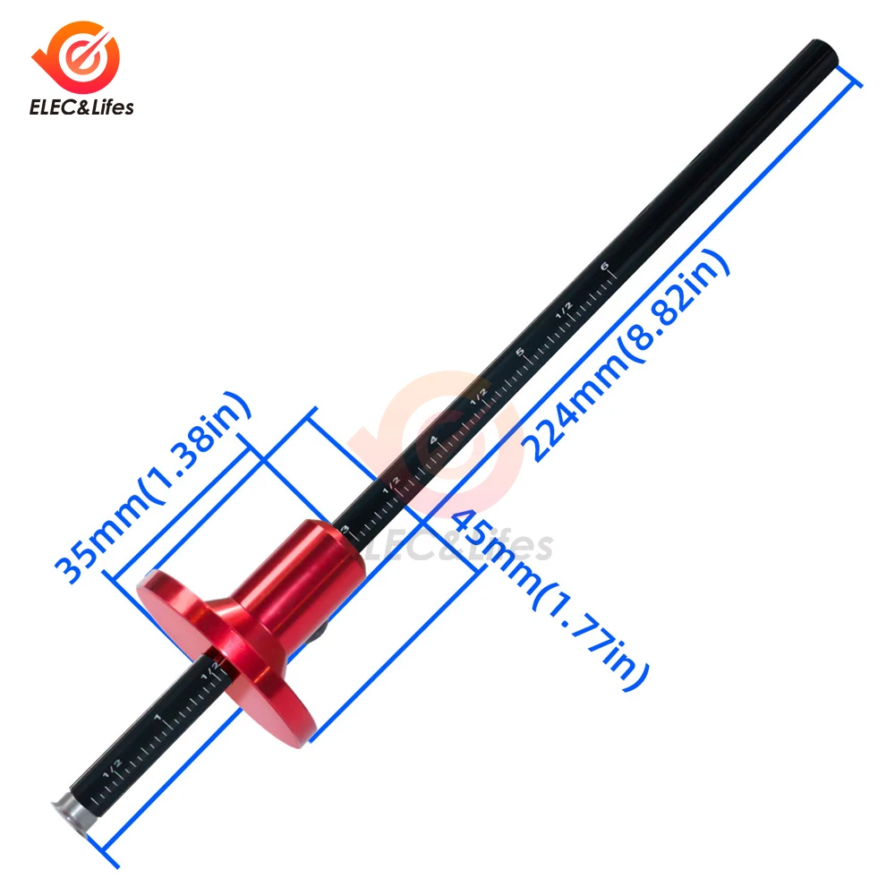 Imagem -06 - Carpintaria Scriber com Scale Blade Ferramentas de Escrita Carpintaria Desenho de Linha Paralela Mortise Marking Gauge Tool Métrica Polegada