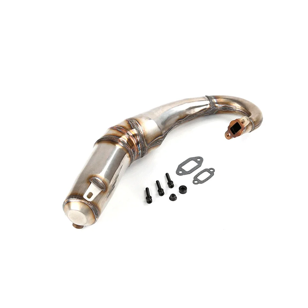 Handmade Metal Exhaust Pipe with Muffler Set for 1/5 Rc Rofun Baha Hpi Rovan Kingmotor Baja 5b Ss