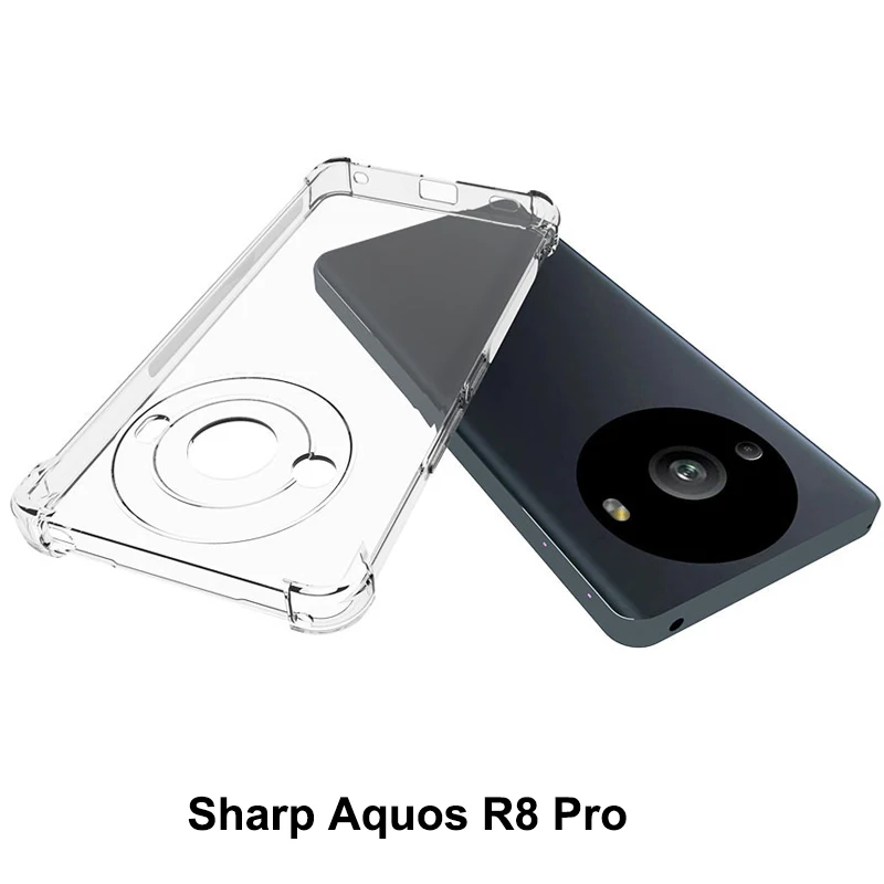Para Sharp Aquos R8 Pro SH51D funda con cojín de aire a prueba de golpes de silicona TPU funda trasera transparente Airbag para Sharp Aquos R8 Pro SH-51D