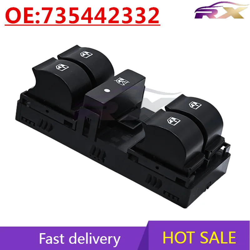 

OEM:735442332 Suitable For 2007-2017 Fiat Linea Automotive Powered Windows and Glass Lifter Button Switch