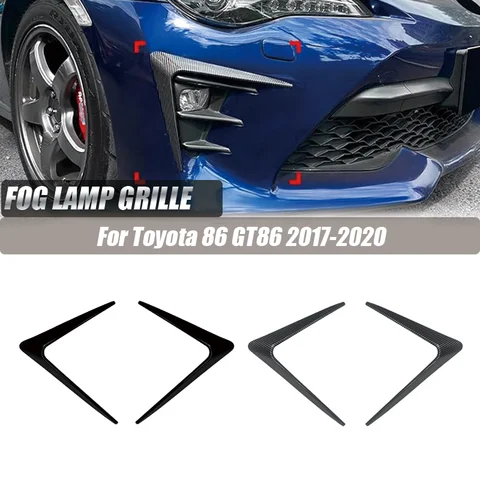Front Bumper Splitter Fog Lamp Grill Spoiler Cover Air Vent Wind Knife for Toyota 86 GT86 2017-2020 Exterior Modification Parts