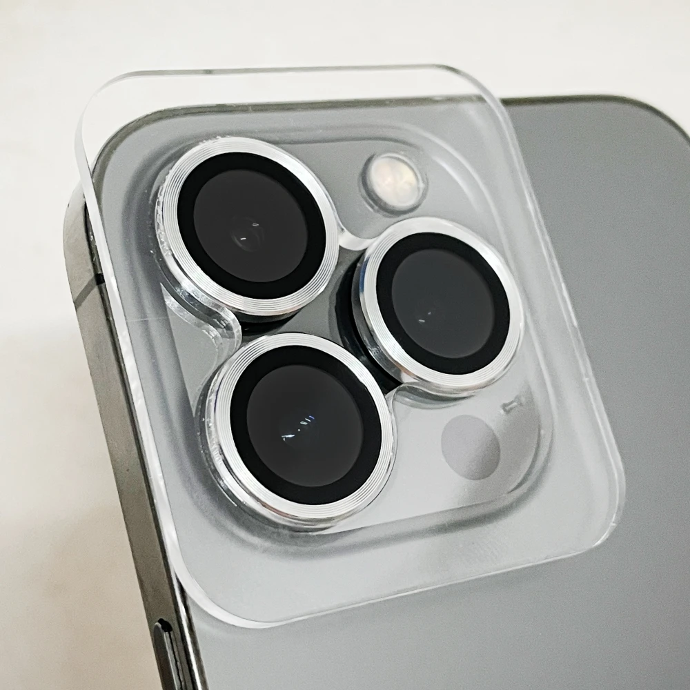Precise Positioning Metal Camera Lens Film For iPhone 16 15 14 13 12 Pro Max Shatterproof Camera Metal Ring Cover Accessorie image 2