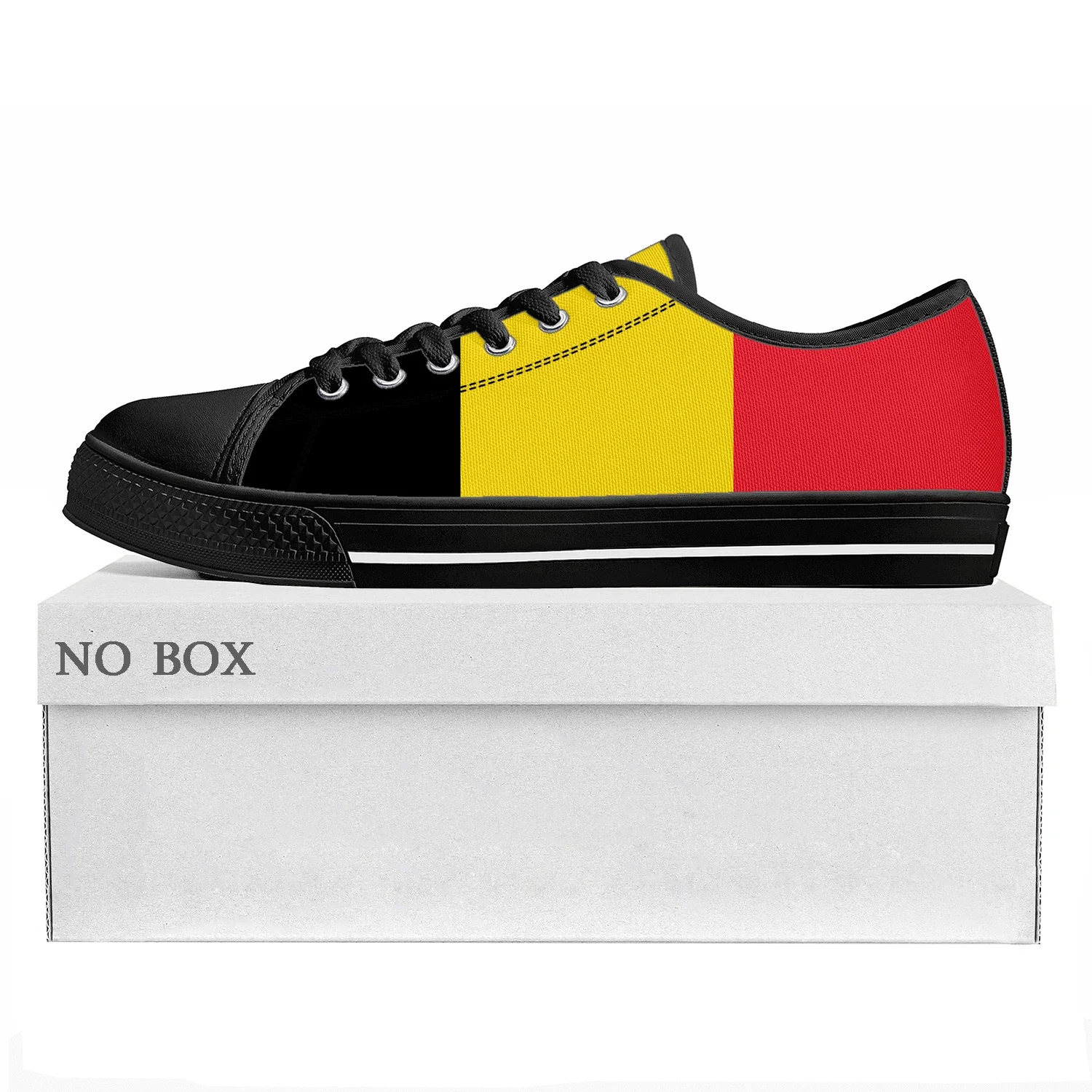 Belgian Flag Low Top High Quality Sneakers Mens Womens Teenager Canvas Sneaker Belgiam Prode Casual Couple Shoes Custom Shoe