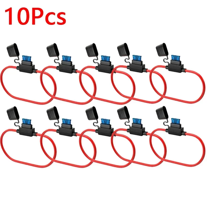 5/10Pcs Auto Mini Wasserdichte Sicherung Box Klinge Adapter Splash-proof Box 12V 30A in Linie abschaltung Schalter Buchse Feuchtigkeit Beweis Sicherung Buchse