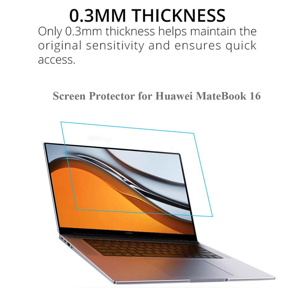 For Huawei Matebook 16 Screen Protector Laptop Tempered Glass for Mate Book 16 0.3MM 9H HD Transparent Protective Film