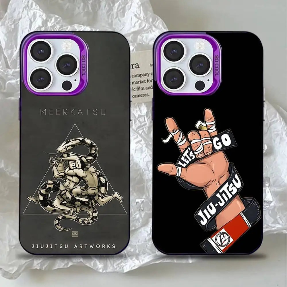 

BJJ Brazilian Jiu Jitsu Phone Case For iPhone 16,15,14,13,12,11,Mini,Pro,SE,MAX Purple Matte Silicone Cover