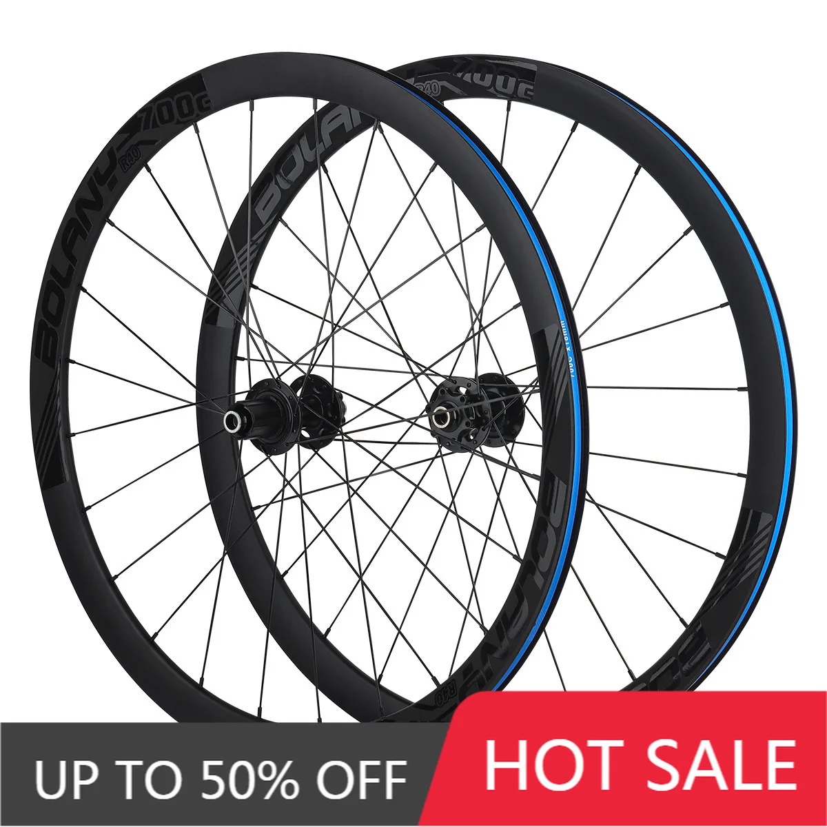 STLF 700C*38C Road Bicycle Gravel Bike Wheel Disc Brake Rims 40mm 120 Clicks Aluminum Alloy Bicycle Wheel Set Bicycle Parts