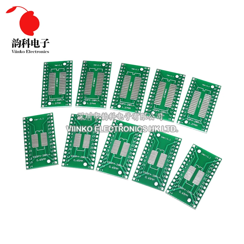 10PCS TSSOP28 SSOP28 SOP28 to DIP28 Transfer Board DIP Pin Board Pitch Adapter