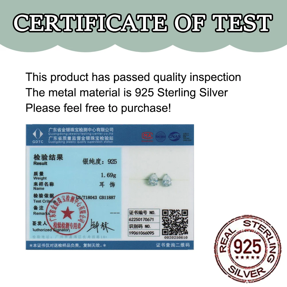 QooLady 925 فضة تألق تشيكوسلوفاكيا الزركون قطرة الماء قلادة قلادة طقم أقراط للنساء مجوهرات حفلات الزفاف ST044