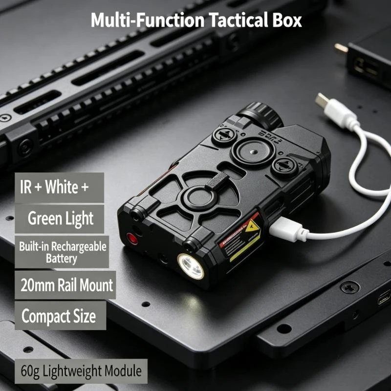 Ogl Tactical Flashlight With Dual Color Laser Sight Supports Usb Charging For Night Outdoor Hobby Interactive Activities