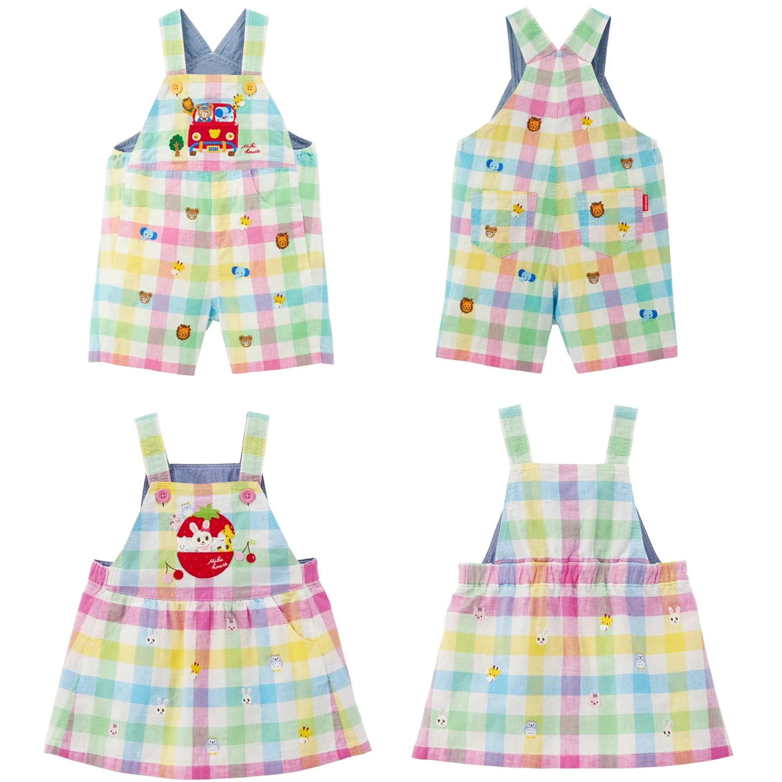 

Girls Pinafore Dress & Boys Overalls 2025 Summer |Colorful Check Cotton Linen Kids Jumpsuit Romper Premium Quality